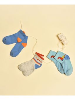 Mi Arcus - Dinomite Play Socks Knitted Vanilla Ice (Pack of 3)