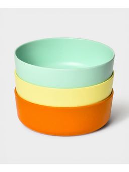 Mi Arcus - Baby 100% Melamine Bowl Set, Pack of 3 - Multicolor, Suitable for 6 M+