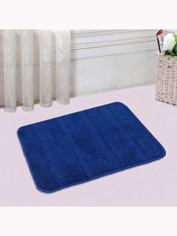 Saral Home - Blue Microfiber Anti Slip Bath Mat 35x50 cm (Pack of 2)
