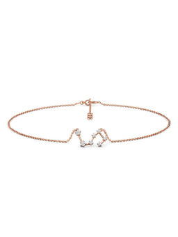 Candere by Kalyan Jewellers - Leo 18K Rose Gold and Diamond Anklet for Women