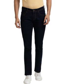ColorPlus - Tapered Fit Yarn Dyed Dark Blue Jeans