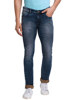 Parx - Skinny Fit Solid Design Medium Blue Jeans