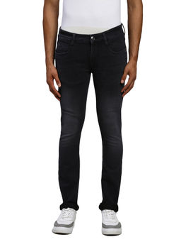 Parx - Skinny Fit Solid Black Jeans