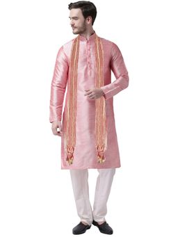 SG LEMAN - Peach Kurta for Men (Set of 3)
