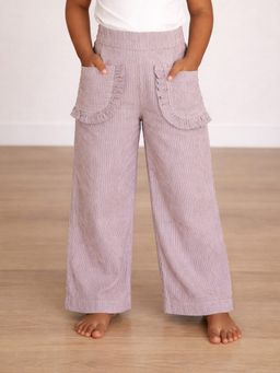 Mi Arcus - Cotton Stripes Design Trousers For Girls