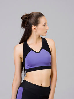 Kica - Medium Support Sports Bra With In Built Light Padding - Purple