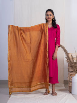 Akiso - Gold Chanderi Dupatta