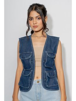 FREAKINS - Dark Blue Denim Vest