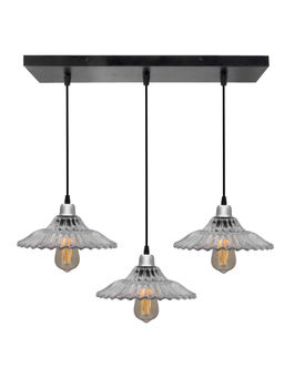 Homesake - Linear Cluster Ribbed Glass Hanging Light