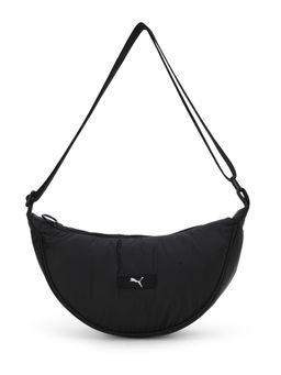 Puma - Black Solid Sling Bag with Detachable Strap