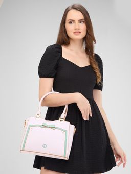 Caprese - Purple Solid Hand Bag and Detachable Strap