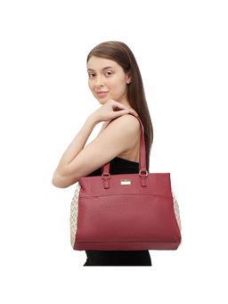 Caprese - Maroon Solid Hand Bag and Detachable Strap