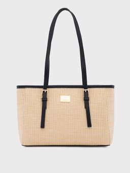 Caprese - Beige Woven Hand Bag