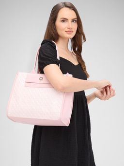 Caprese - Pink Textured Hand Bag