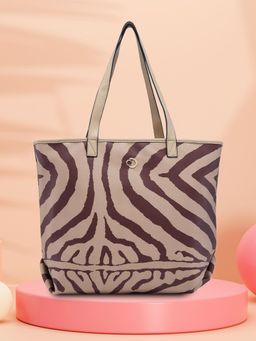 Caprese - Beige Abstract Hand Bag