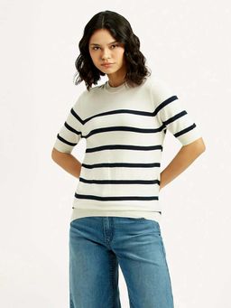 Levi's - Women's White Striped T-Shirt