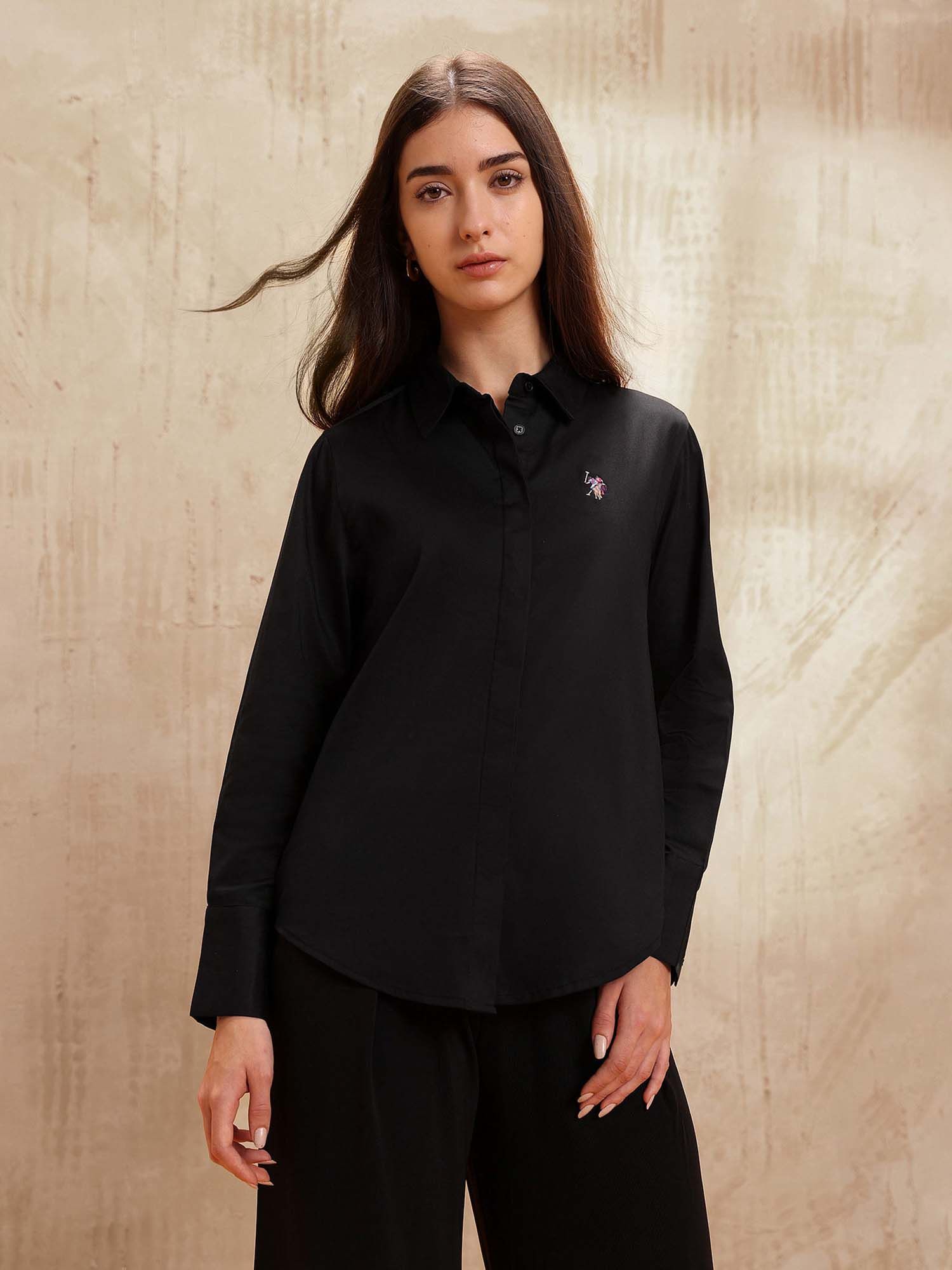 Black Regular Fit Solid Shirt-picture-38