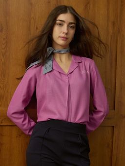 U.S. POLO ASSN. - Purple Pleated Shirt