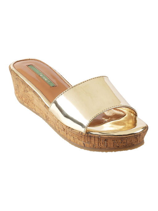 Buy CATWALK Criss Cross Gold Wedges Online