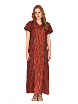 evolove - Maroon Vibrant Bliss Cotton Nighty