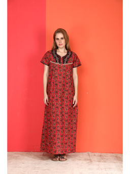 evolove - Red Vibrant Bliss Cotton Nighty