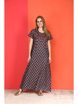 evolove - Blue Vibrant Bliss Cotton Nighty