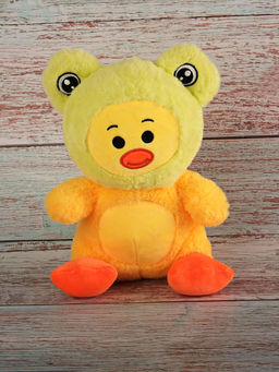 DukieKooky - Yellow Duck With Green Hood Soft Plush Toy For Boys & Girls