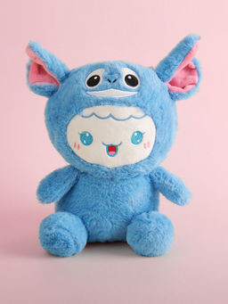 DukieKooky - Cute & Adorable White Bunny With Blue Dragon Hood Soft Plush Toy For Boys & Girls