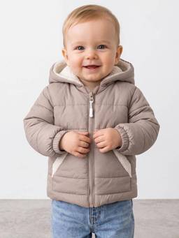 R&B - Boys Polyester Beige Self Design Jacket
