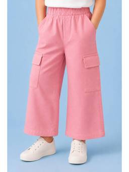 Kidbea - Cotton Solid Mauve Cargo Pant