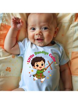 KNITROOT - Unisex Cotton Blue Printed Onesie