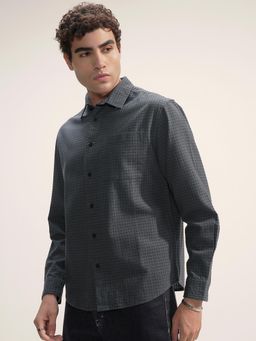 HIGHLANDER - Men Grey Checks Shirt
