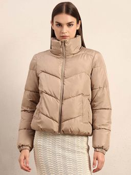 VERO MODA - Beige Puffer Jacket