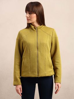 VERO MODA - Sage Green Quilted Zip Jacket
