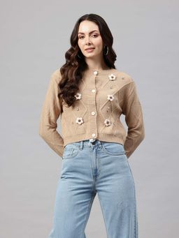 Pierre Carlo - Womens Cardigan Beige