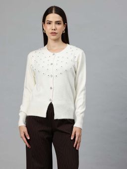 Pierre Carlo - Womens Cardigan Off White