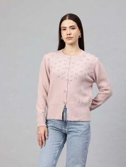Pierre Carlo - Womens Cardigan Pink