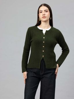 Pierre Carlo - Womens Cardigan Olive