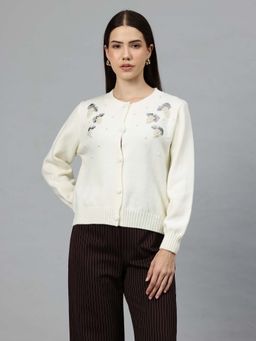 Pierre Carlo - Womens Cardigan Off White