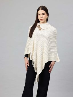 Pierre Carlo - Women Poncho Off White
