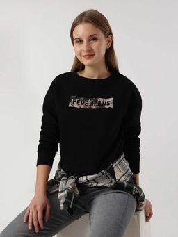 Pepe Jeans - Black Printed Women Sweatshirts