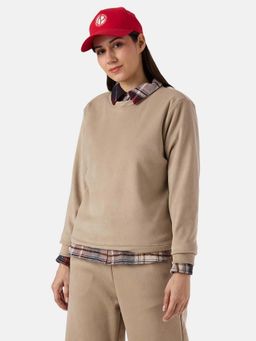 Pepe Jeans - Beige Women Full Sleeve Sweatshirts