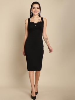 BLANC9 - Black Bodycon Cut-Out Dress
