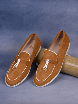 Jove - Women Camel Tan Solid Loafers