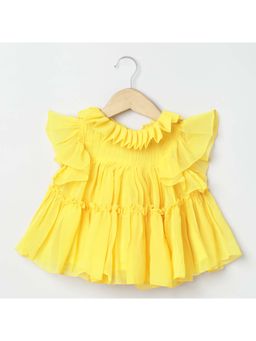 BYB Premium - Chiffon Woven Solid One Piece Dresses -Yellow