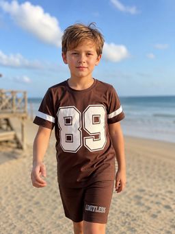 Ninos Dreams - Cotton Half Sleeves 89 Number Printed Boys -Co-ord Sets