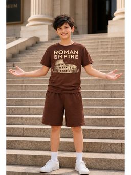 Ninos Dreams - Cotton Half Sleeves Text Theme Printed Boys Co-ord Sets