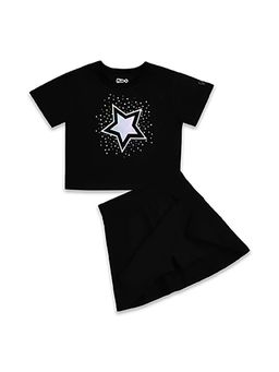 Plan B - Cotton Skater Top & Skirt Attachment Inner Shorts-Black