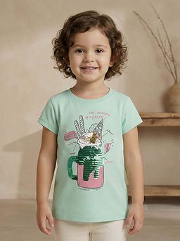 BYB Premium - Mint Ice Cream Print T-Shirt