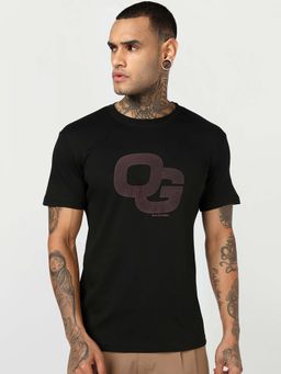 Bewakoof - Men's Jet Black Own The Night T-Shirt